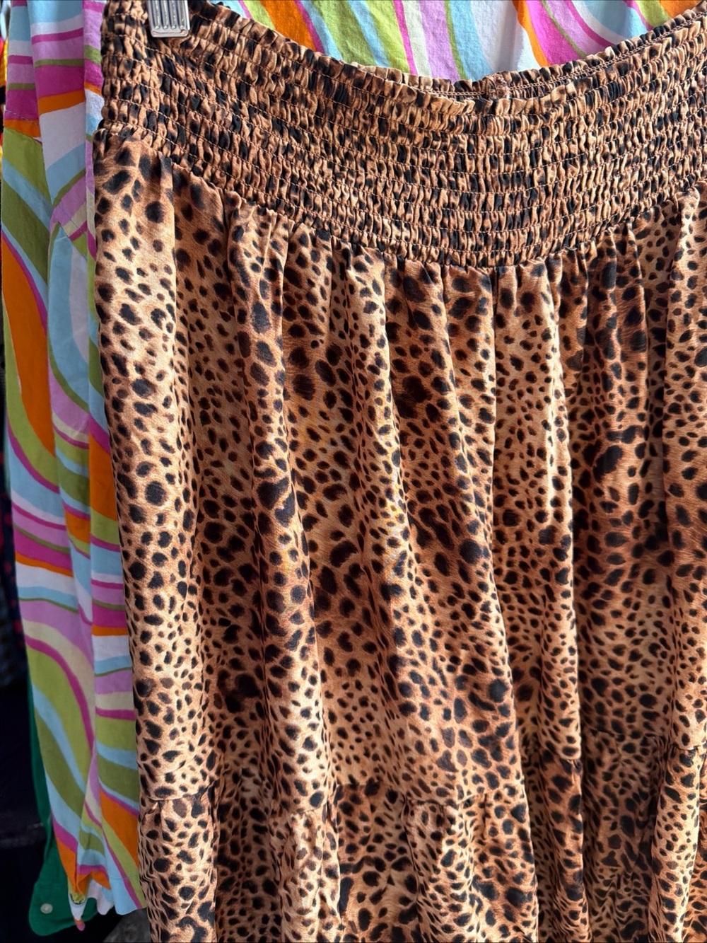 Aerie Party Pants Women Large Palazzo Leopard Print Super Wide Leg New with FLAW - Picture 13 of 16